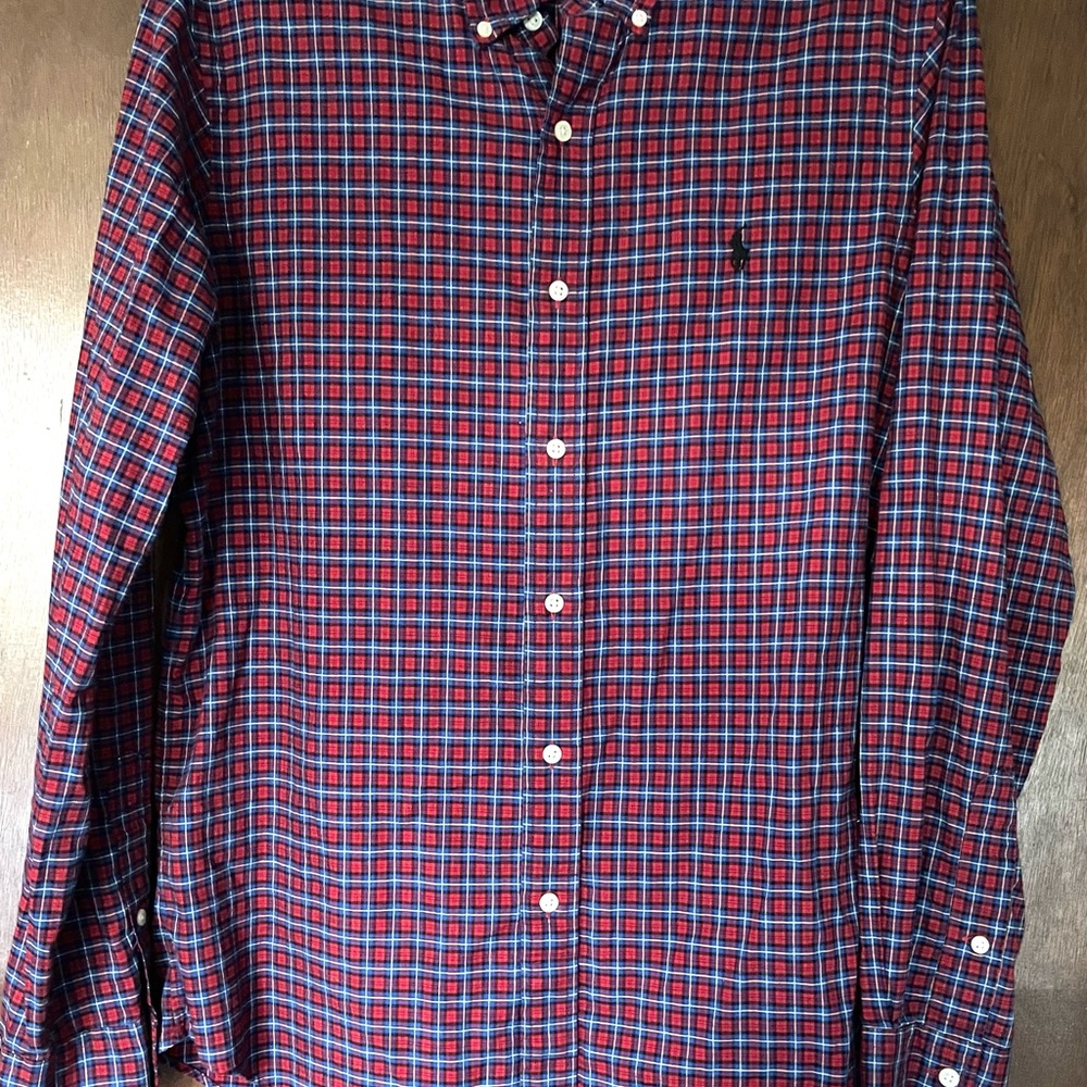 Ralph Lauren Red and Blue Plaid Shirt